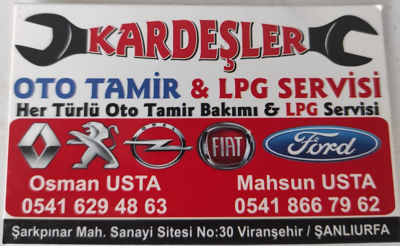 Kardeşler Oto Tamir & LPG Servisi – 0541 629 4863 – Viranşehir